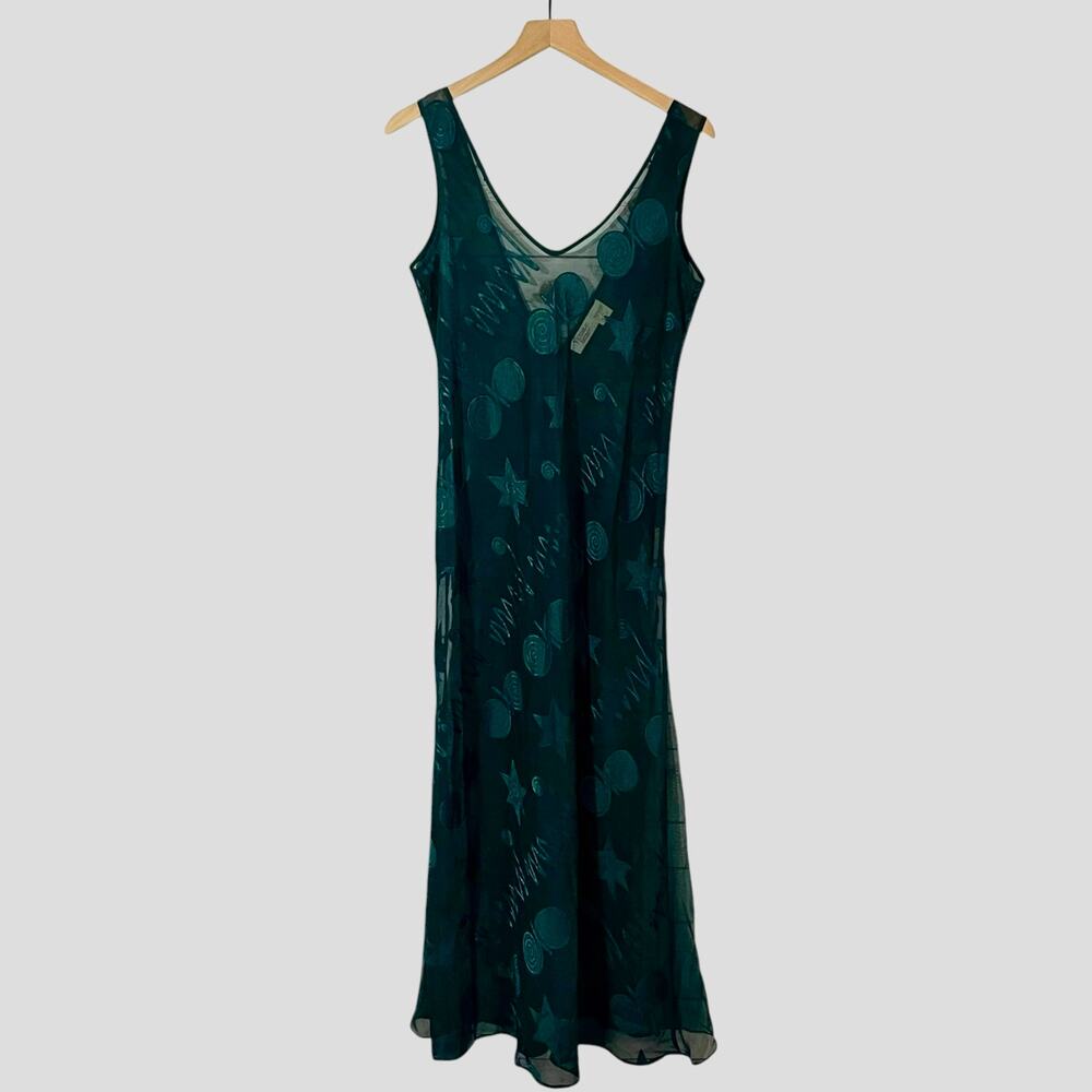 Victoria's Secret Vintage Gold Label Sheer Maxi Nightgown - Green - Medium - Picture 5 of 15